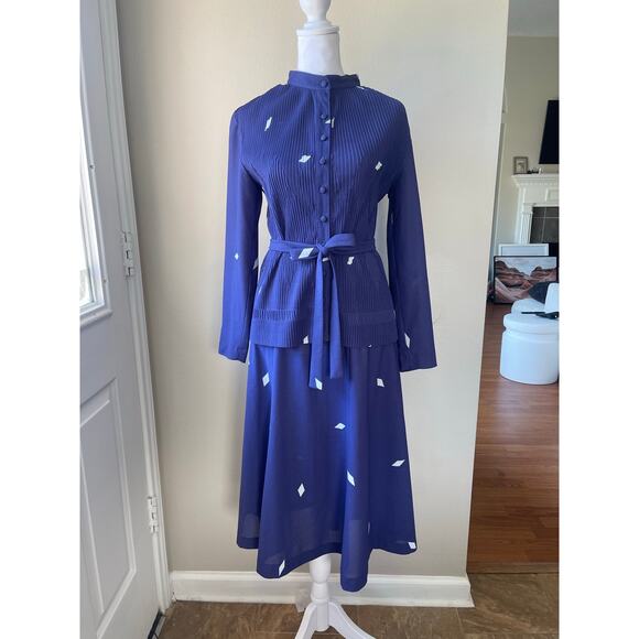 Vintage Gossamer Union Made Purple Jacket & Skirt Set – Size M/L - Picture 1 of 11